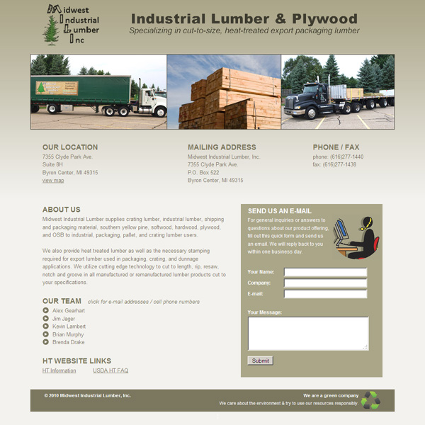 Midwest Industrial Lumber Website